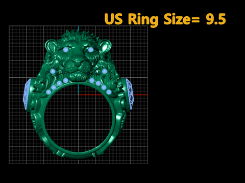 Модель ювелірного виробу Majestic Lion King Ring для 3D-друку 3D Принт Модель