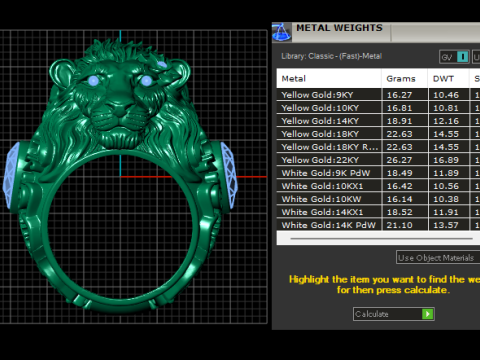 Lion Head RING 3D Printable Model 3D Print Model