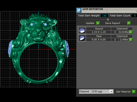 Lion Head RING 3D Printable Model 3D Print Model