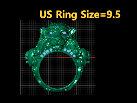 Golden Lion Ring 3D Printable Model 3D Print Model