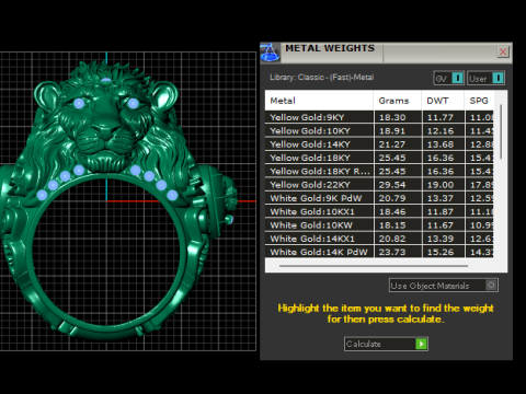 Golden Lion Ring 3D Printable Model 3D printmodel