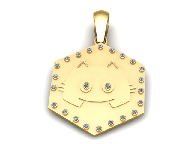 Discordian Charm Pendant 3D Printable Amulet 3D Print Model .c4d .max .obj .3ds .fbx .stl .blend 