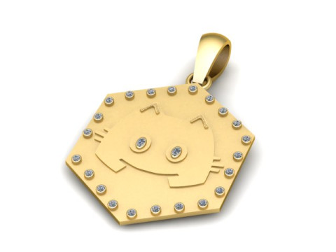 Discordian Charm Pendant 3D Printable Amulet Model do druku 3D