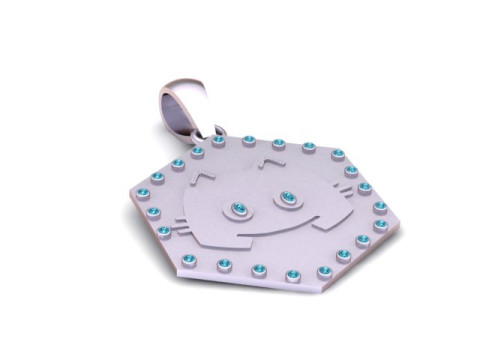 Discordian Charm Pendant 3D Printable Amulet Model do druku 3D