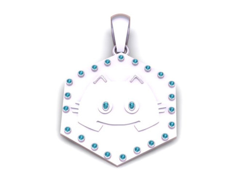 Discordian Charm Pendant 3D Printable Amulet Model do druku 3D