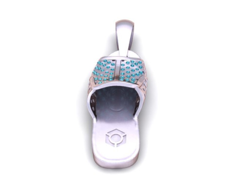 The Golden Slipper Pendant 3D Printable Model Modelo de impresión 3D