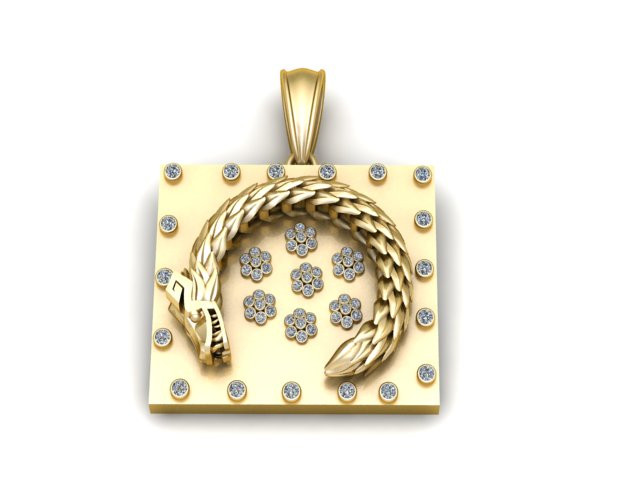 3D-модель для друку з підвіскою «Серце дракона». 3D Принт Модель .c4d .max .obj .3ds .fbx .stl .blend