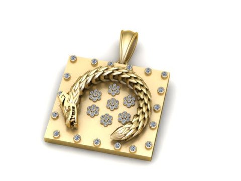 3D-модель для друку з підвіскою «Серце дракона». 3D Принт Модель