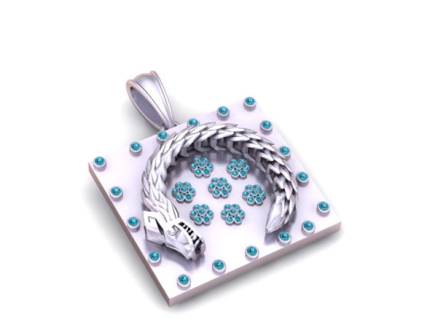 3D-модель для друку з підвіскою «Серце дракона». 3D Принт Модель