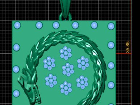 3D-модель для друку з підвіскою «Серце дракона». 3D Принт Модель