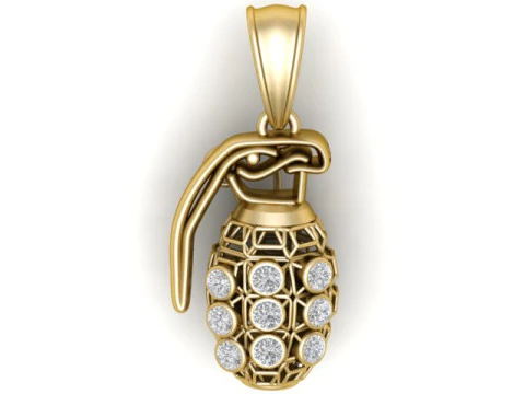 Model Cetak 3D Liontin Boom Model Cetak 3D