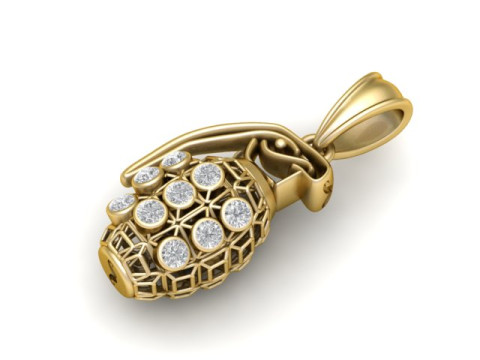 Modelo imprimible en 3D con colgante de pluma Modelo de impresión 3D