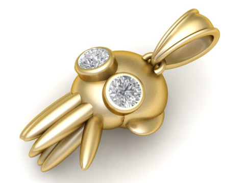 Golden Octopus Pendant 3D Printable Model Modelo de impresión 3D