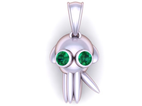 Golden Octopus Pendant 3D Printable Model Modelo de impresión 3D