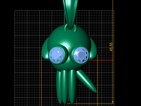 Golden Octopus Pendant 3D Printable Model 3D Print Model