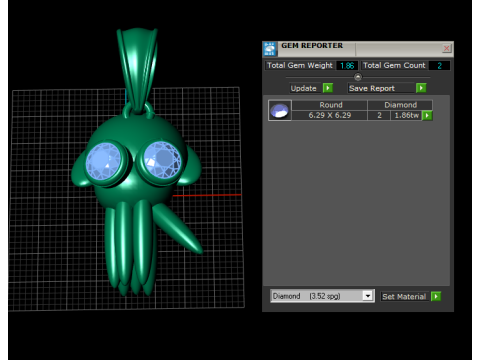 Golden Octopus Pendant 3D Printable Model Modelo de impresión 3D