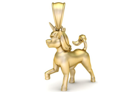 Eski Tek Boynuzlu Kolye 3D Yazdırılabilir Model 3D Baskı Modeli