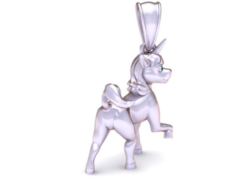 Eski Tek Boynuzlu Kolye 3D Yazdırılabilir Model 3D Baskı Modeli