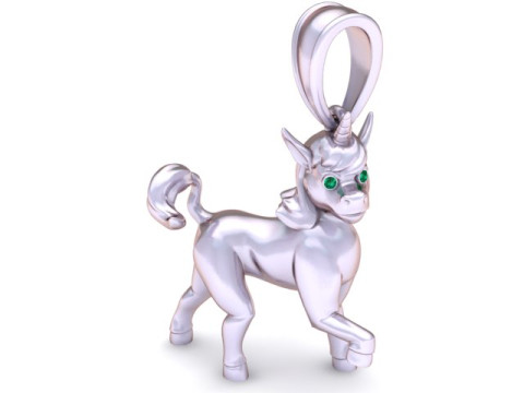 Eski Tek Boynuzlu Kolye 3D Yazdırılabilir Model 3D Baskı Modeli