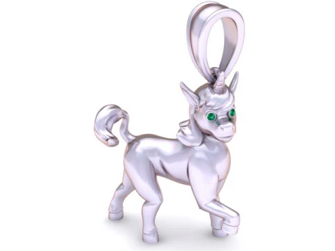 Olden Unicorn Pendant 3D Printable Model 3D Print Model