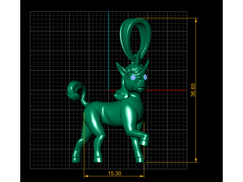 Eski Tek Boynuzlu Kolye 3D Yazdırılabilir Model 3D Baskı Modeli
