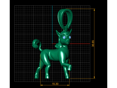 Olden Unicorn Pendant 3D Printable Model 3D Print Model