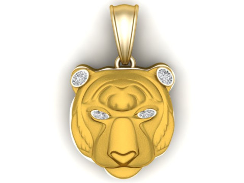 Baylor University Bear Head Pendant 3D Printable Model 3D Принт Модель