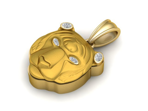 Baylor University Bear Head Pendant 3D Printable Model 3D 打印模型