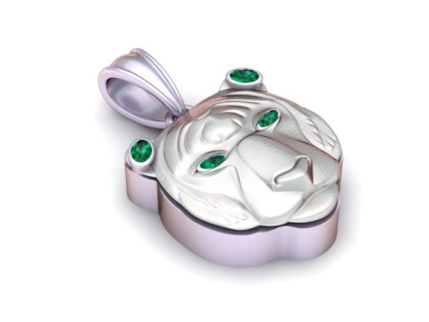 Baylor University Bear Head Pendant 3D Printable Model 3D 打印模型