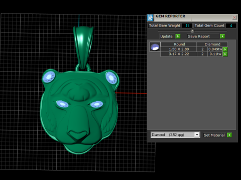 Baylor University Bear Head Pendant 3D Printable Model 3D 打印模型