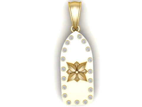 Golden Ship Pendant 3D Printable Model 3D Принт Модель