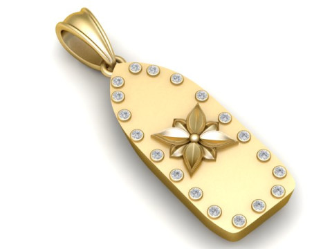 Golden Ship Pendant 3D Printable Model 3D printmodel