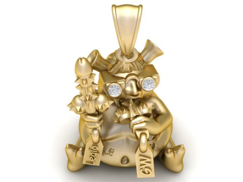 Monster Pendant 3D Printable Model 3D Принт Модель