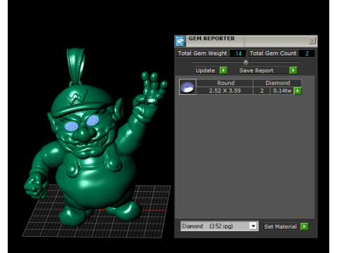 金色马里奥吊坠 3D 打印模型 3D 打印模型
