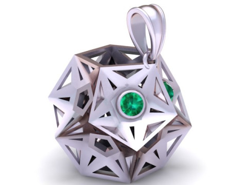 골든 큐브 펜던트 3D 프린트 가능 모델 3D 프린트 모델