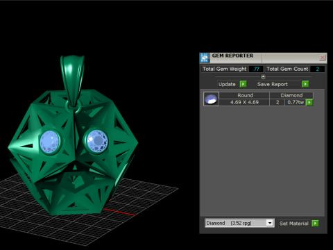 골든 큐브 펜던트 3D 프린트 가능 모델 3D 프린트 모델
