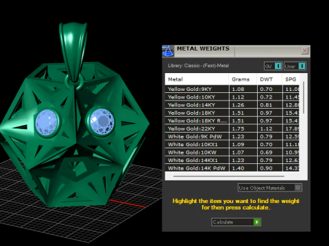 GOLDEN CUBE PENDANT 3D PRINTABLE MODEL 3D Print Model