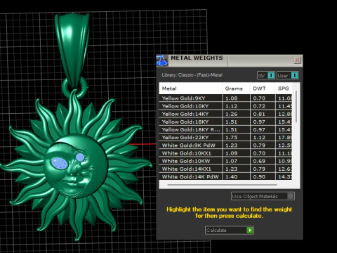 GOLDEN SMILING SUN FACE PENDANT 3D PRINTABLE MODEL 3D Print Model