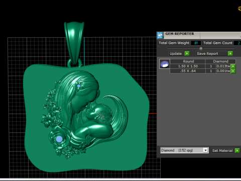 Подвеска-монета для матери и ребенка 3D модель для печати 3D Принт Модель
