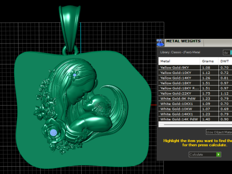 Подвеска-монета для матери и ребенка 3D модель для печати 3D Принт Модель