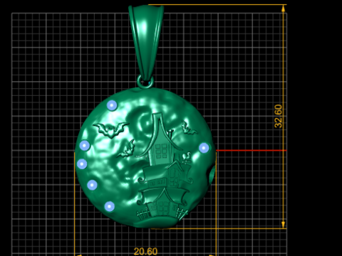 鬼屋吊坠 3D 可打印模型 3D 打印模型