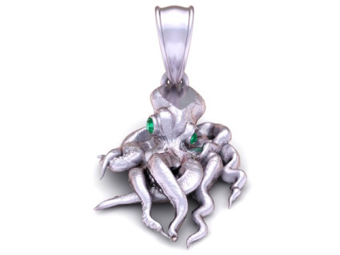 Model Cetak 3D Liontin Gurita Emas Model Cetak 3D