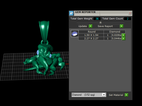 Model Cetak 3D Liontin Gurita Emas Model Cetak 3D