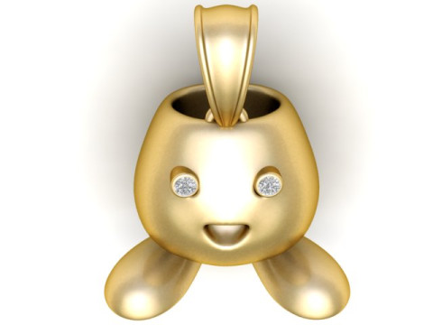 Il modello stampabile 3D del ciondolo Happy Nugget Modello di stampa 3D