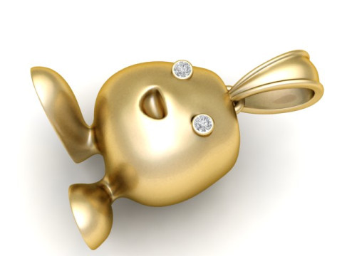 Il modello stampabile 3D del ciondolo Happy Nugget Modello di stampa 3D