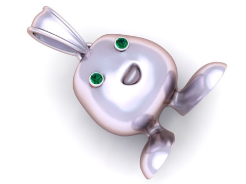 Il modello stampabile 3D del ciondolo Happy Nugget Modello di stampa 3D