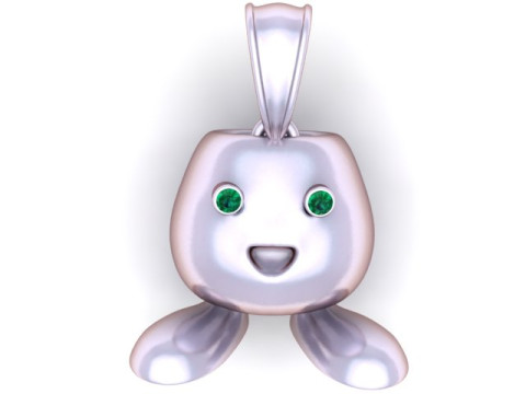 Il modello stampabile 3D del ciondolo Happy Nugget Modello di stampa 3D