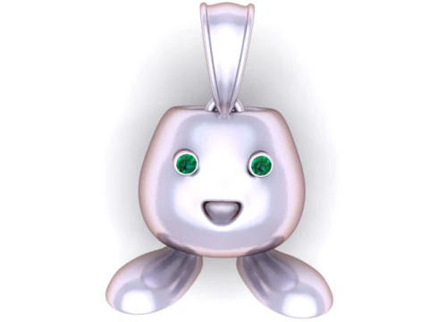 The Happy Nugget Pendant 3D Printable Model 3D Print Model