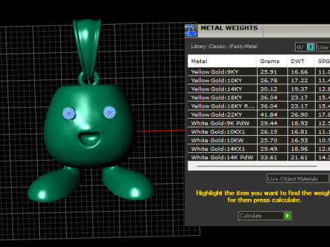 Il modello stampabile 3D del ciondolo Happy Nugget Modello di stampa 3D