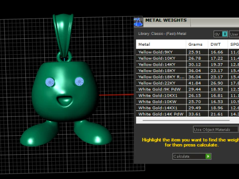The Happy Nugget Pendant 3D Printable Model 3D Print Model